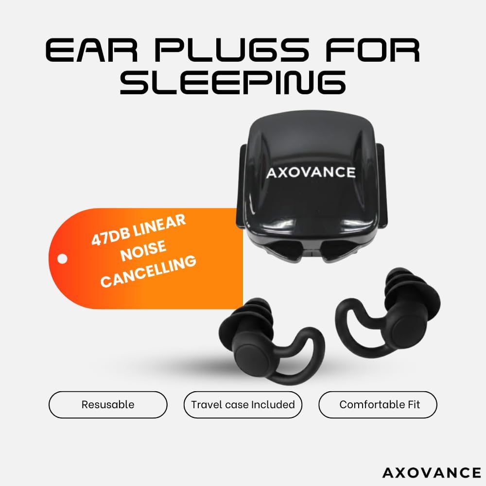 axovance 47db linear noise cancelling earplugs – 1g ultra light & washable silicone for sleeping, travel, and concerts axovance 47db linear noise cancelling earplugs – 1g ultra light & washable silicone for sleeping, travel, and concerts